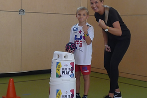 „Road to Munich 2024“: Bewegungsaktivierung mit der Sportstation2 an der Faulbacher Grundschule